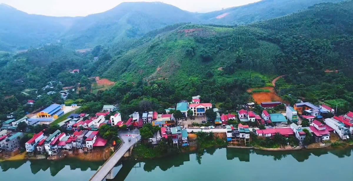 Trung tâm xã Thác Bà ngày nay. Ảnh: Thanh Miền.