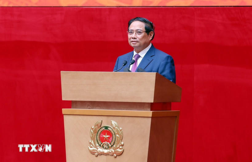 Thủ tướng Phạm Minh Chính phát biểu chỉ đạo. Ảnh: Phạm Kiên/TTXVN.