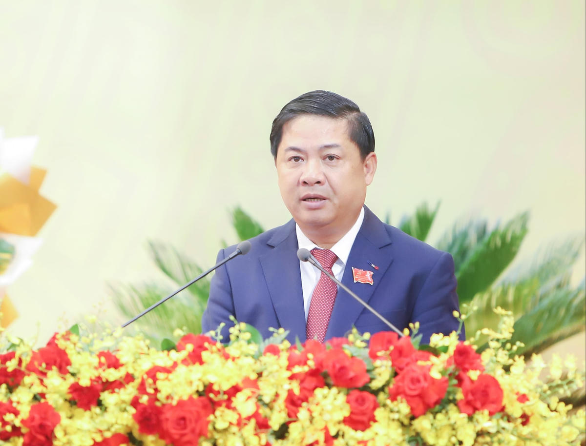 Ông Lương Nguyễn Minh Triết,  Bí thư Thành ủy Đà Nẵng phát biểu bế mạc đại hội. Ảnh: Nguyễn Tú.