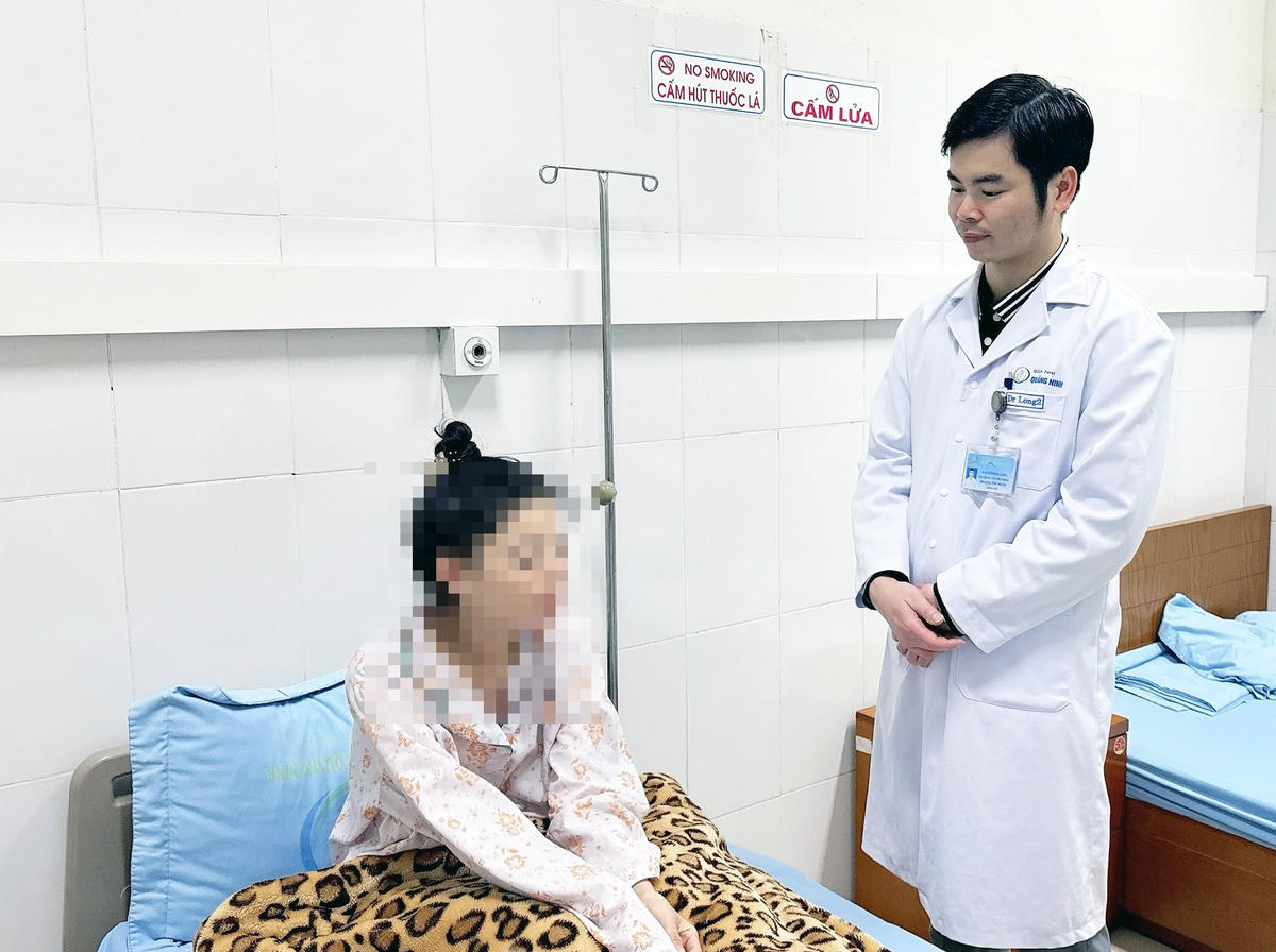 Bệnh nhân nguy kịch do tự phá thai tại nhà bằng thuốc. Ảnh: BV Sản Nhi Quảng Ninh.