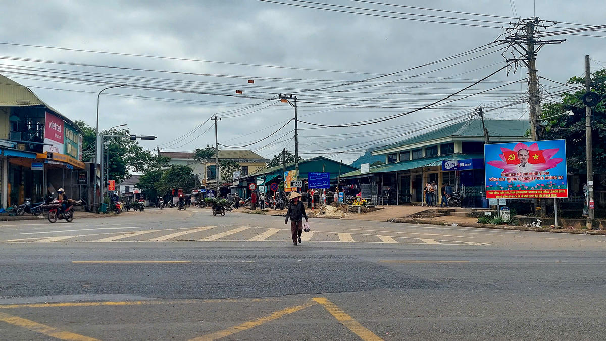 Ngã ba Tân Long (nút giao giữa QL 9 và tuyến ĐT 586) thuộc địa phận xã Lao Bảo (tỉnh Quảng Trị). Ảnh: ĐN.