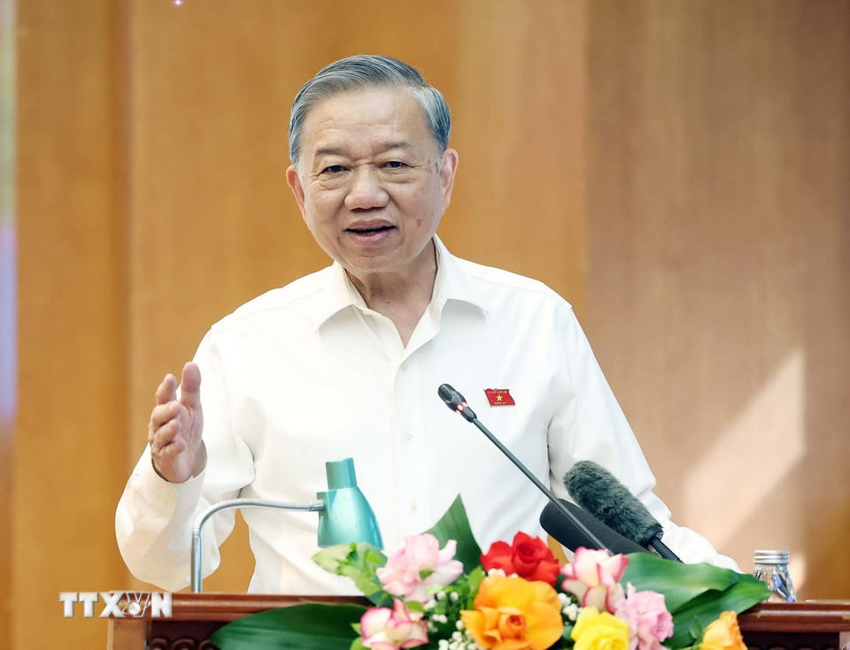 Tổng Bí thư Tô Lâm phát biểu. (Ảnh: Thống Nhất/TTXVN).