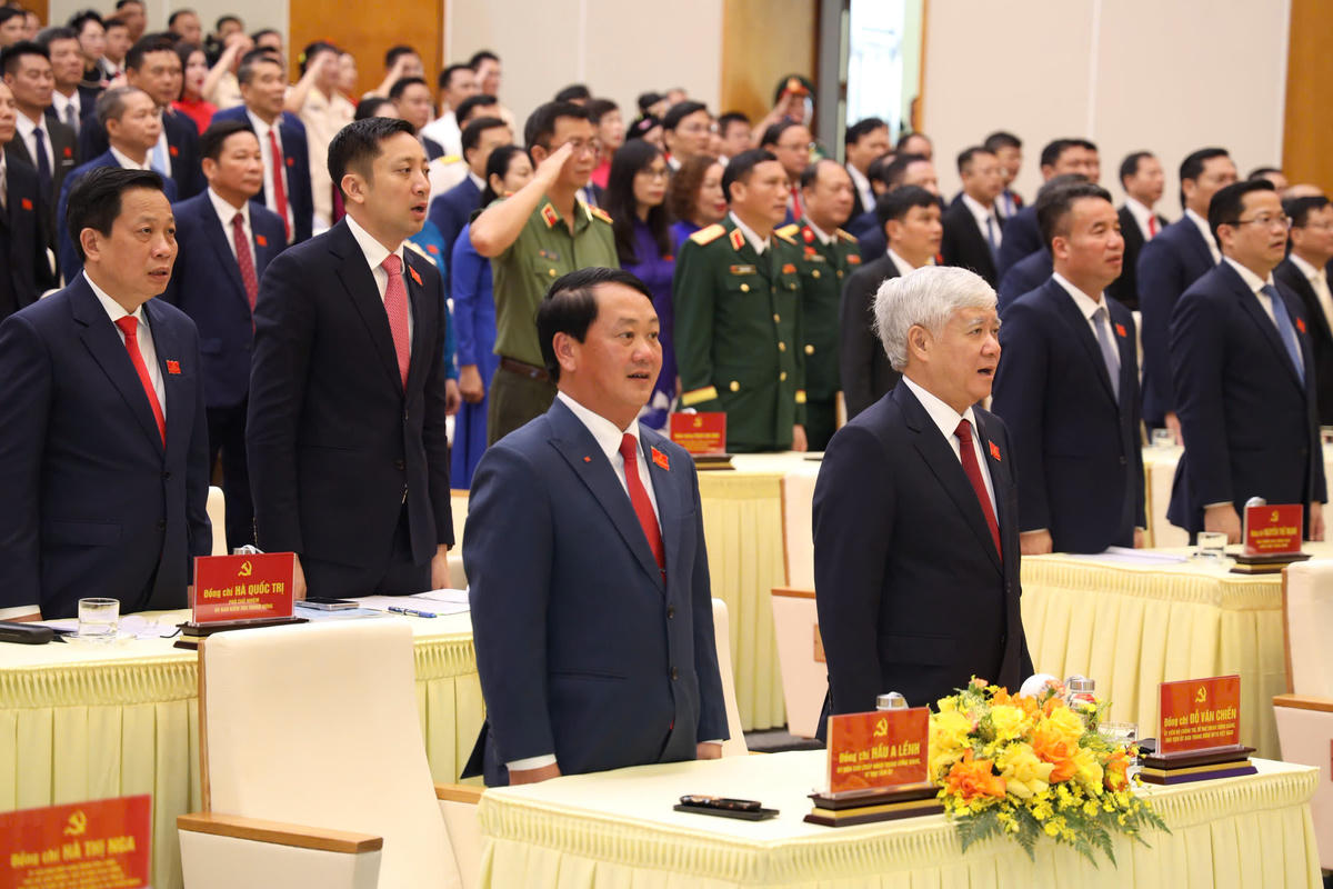 Chủ tịch Đỗ Văn Chiến tại Đại hội. Ảnh: TTBC.