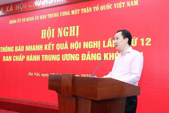 Ông Vũ Văn Tiến, Trưởng ban Tuyên giáo Cơ quan Ủy ban Trung ương Mặt trận Tổ quốc Việt Nam.