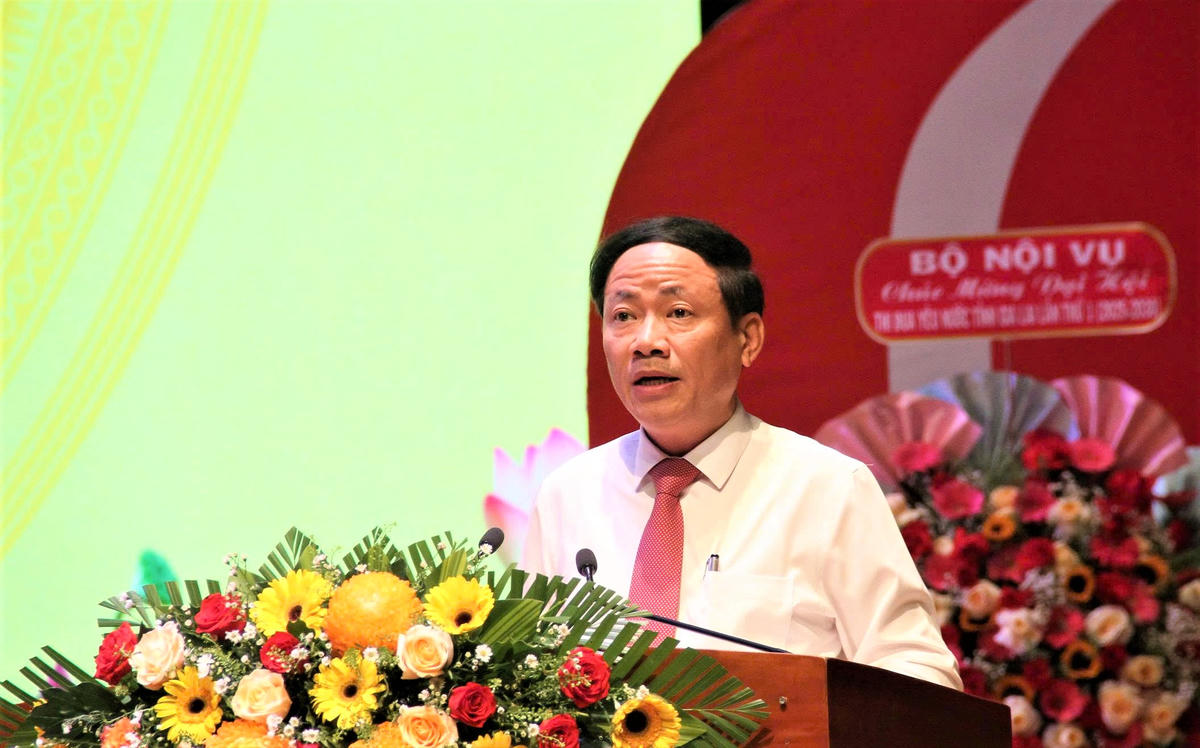   Ông Phạm Anh Tuấn, Chủ tịch UBND tỉnh Gia Lai phát biểu khai mạc Đại hội. Ảnh: CV.  