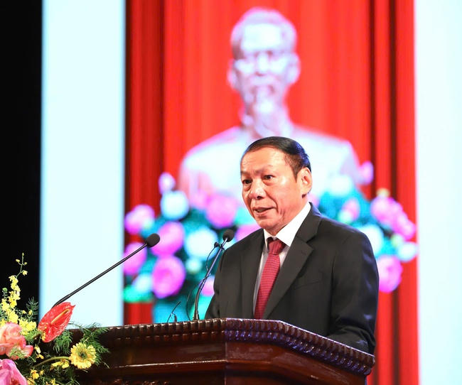   Bộ trưởng Bộ VHTTDL Nguyễn Văn Hùng phát biểu khai mạc. Ảnh: Xuân Trường.  