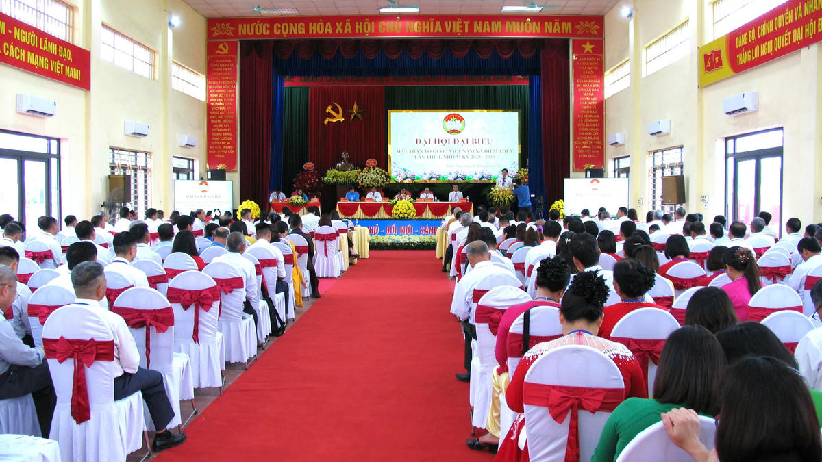 Quang cảnh Đại hội MTTQ xã Điềm Thụy. Ảnh: Toán Nguyễn.