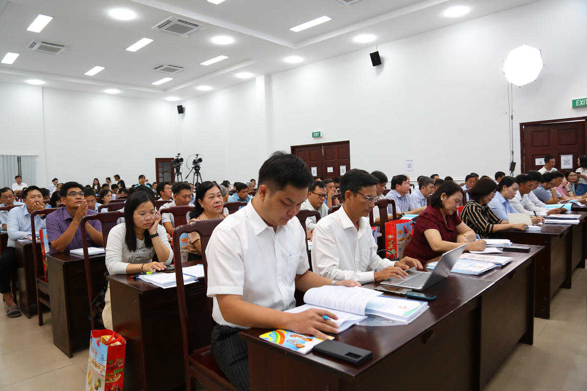 Các đại biểu tham dự hội nghị tập huấn. (ảnh: Thanh Tiến)