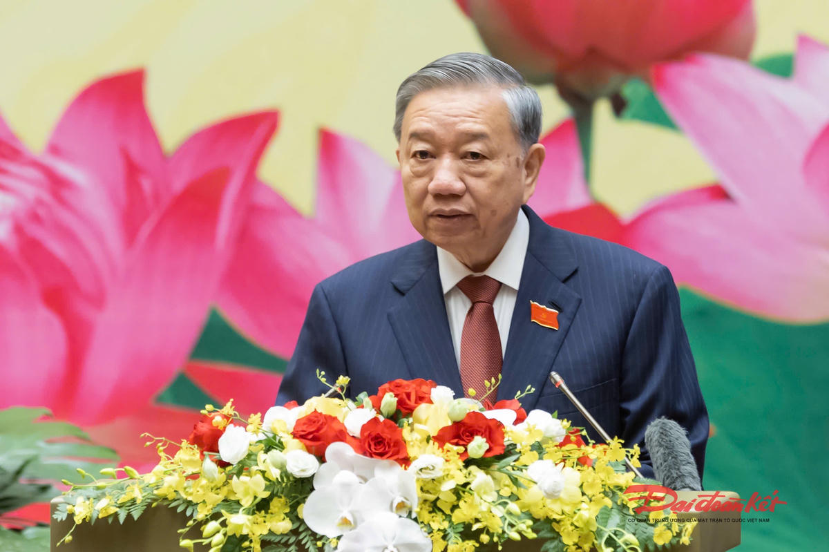 Tổng Bí thư Tô Lâm phát biểu tại Đại hội. Ảnh: Quang Vinh.