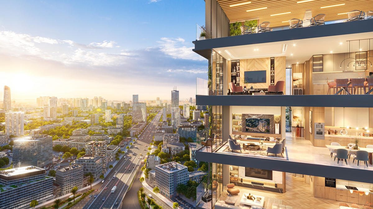 Căn hộ được bàn giao thô theo tiêu chuẩn cao cấp, giống một tấm toan trắng vẽ nên bức tranh riêng.