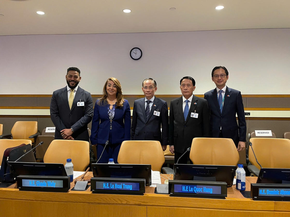 Các đại biểu tham dự sự kiện giới thiệu Lễ mở ký Công ước Liên hợp quốc về chống tội phạm mạng (Công ước Hà Nội). Ảnh: BCA.