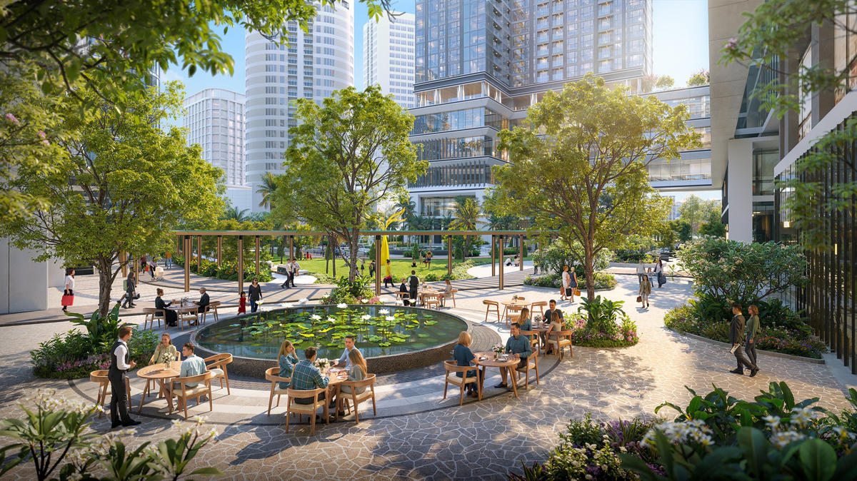 Vườn Phúc Lộc – 1 trong 6 mảnh ghép của Vườn Hạnh Phúc. Ảnh: Sun Property