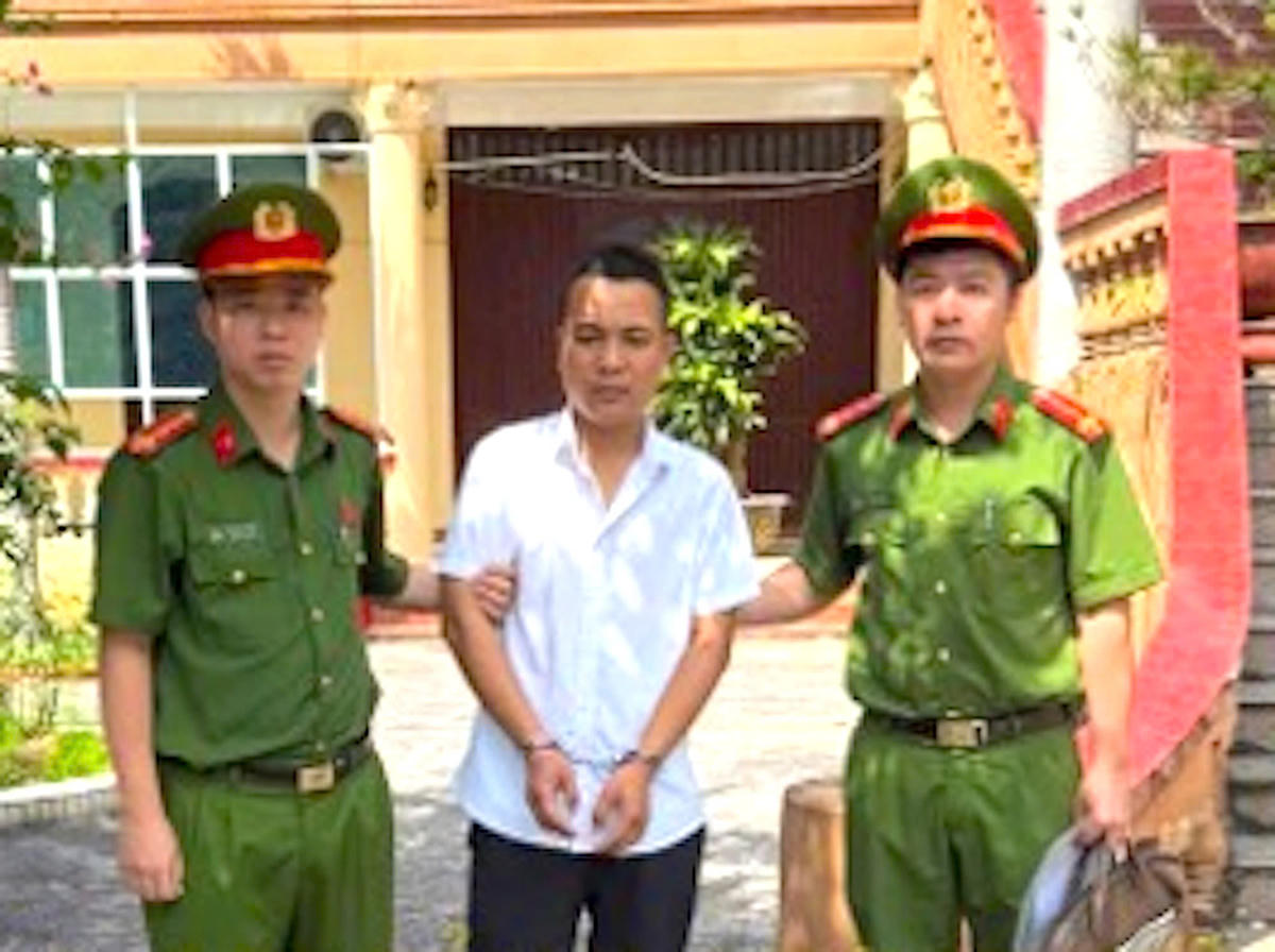 Đối tượng Nguyễn Bảo Lộc sau khi bị khởi tố, bắt giam. Ảnh: Công an tỉnh Hưng Yên.