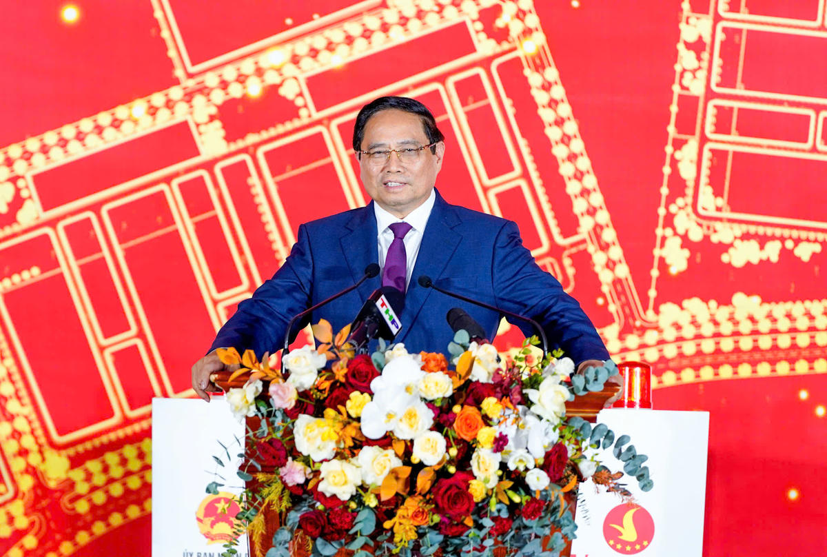 Thủ tướng Chính phủ Phạm Minh Chính phát biểu tại sự kiện. Ảnh: Đàm Thanh