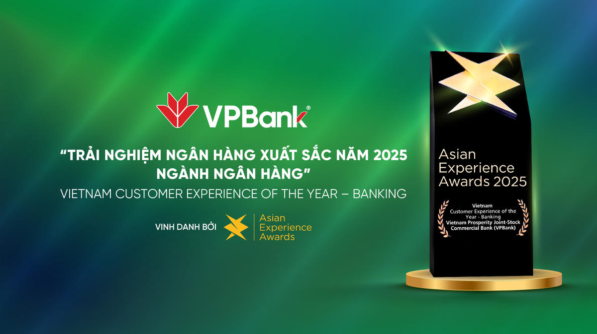 VPBank nhận giải thưởng Trải nghiệm khách hàng của năm