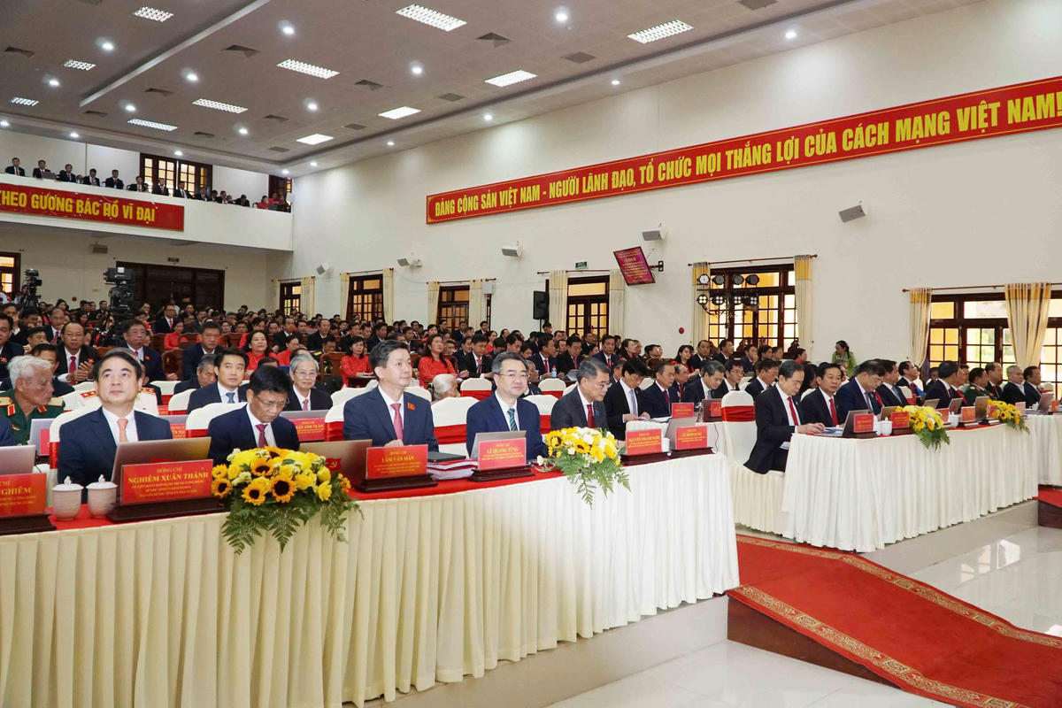 Các đại biểu dự Đại hội đại biểu Đảng bộ TP Cần Thơ lần thứ I, nhiệm kỳ 2025-2030. Ảnh Trung Kiên. 