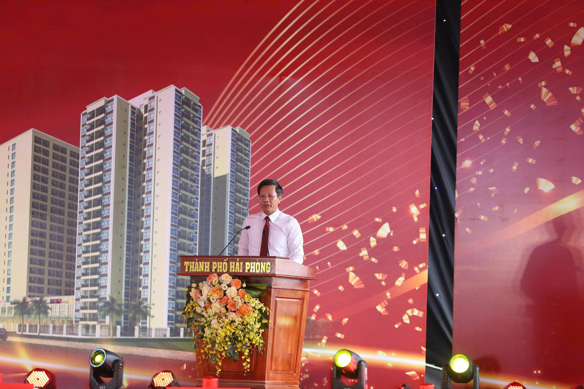Phó Chủ tịch Thường trực UBND TP Hải Phòng Lê Anh Quân phát biểu tại sự kiện. Ảnh: PT. 