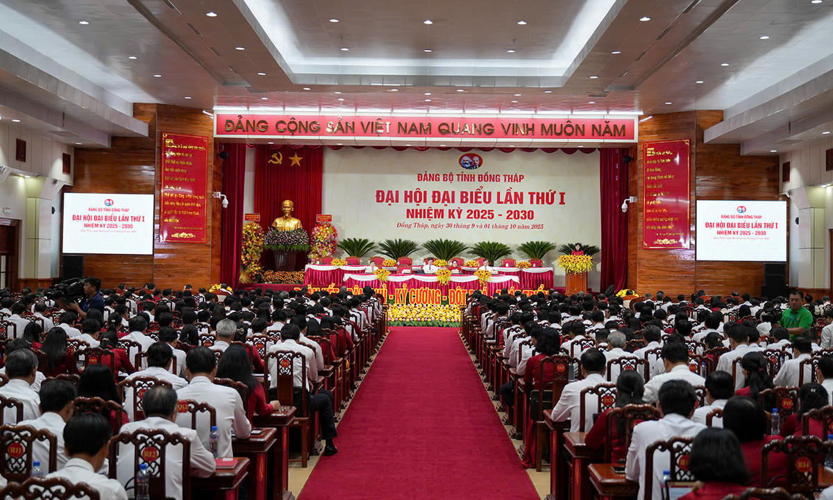 Đại hội đại biểu Đảng bộ tỉnh Đồng Tháp lần thứ I, nhiệm kỳ 2025 – 2030 tiến hành phiên trù bị. (ảnh: BTC)