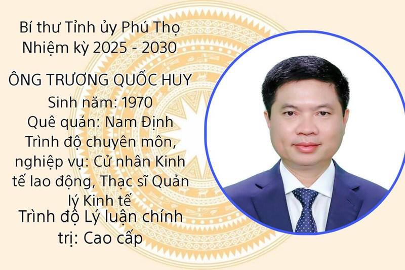 Vài nét về tân Bí thư Tỉnh ủy Phú Thọ