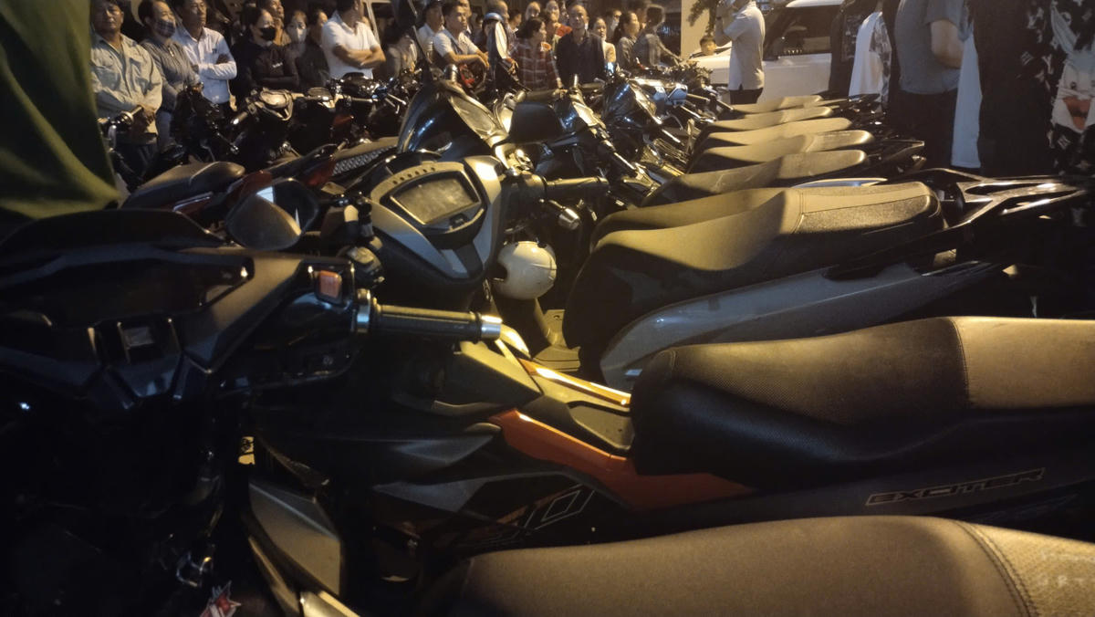 Phương tiện các đối tượng sử dụng gây rối trật tự công cộng. Ảnh: Công an cung cấp.