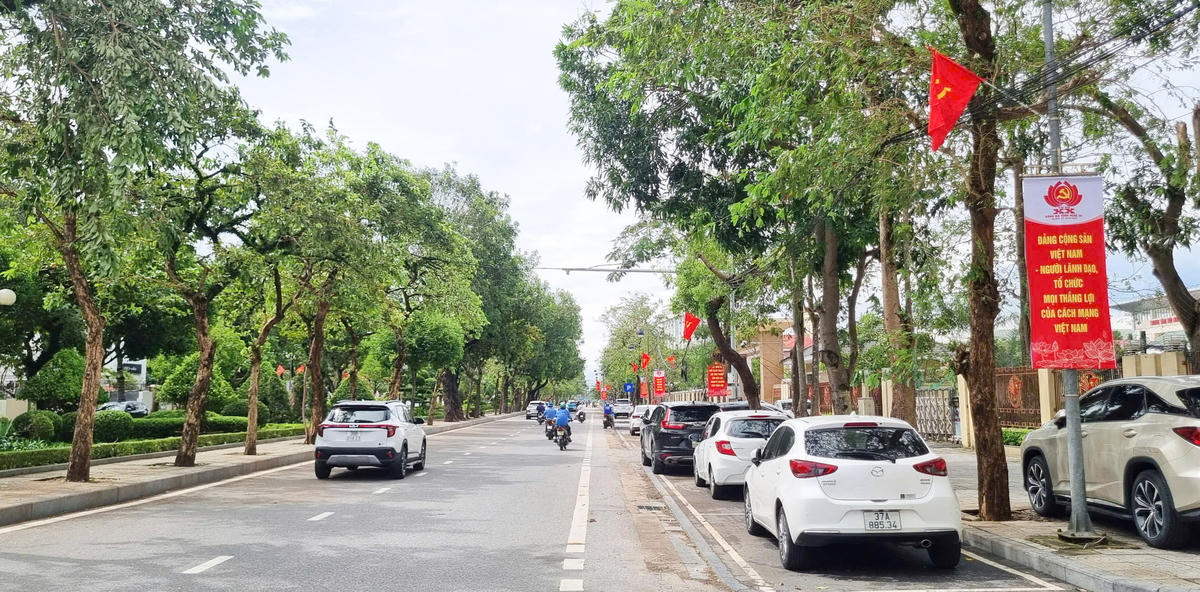 Khung cảnh khang trang trên một số tuyến tại phường Thành Vinh. Ảnh: ĐB