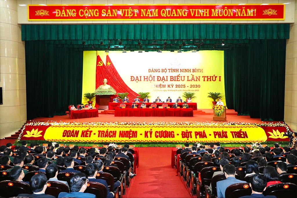 Toàn cảnh ngày làm việc thứ nhất của đại hội. Ảnh: Phan Hiếu