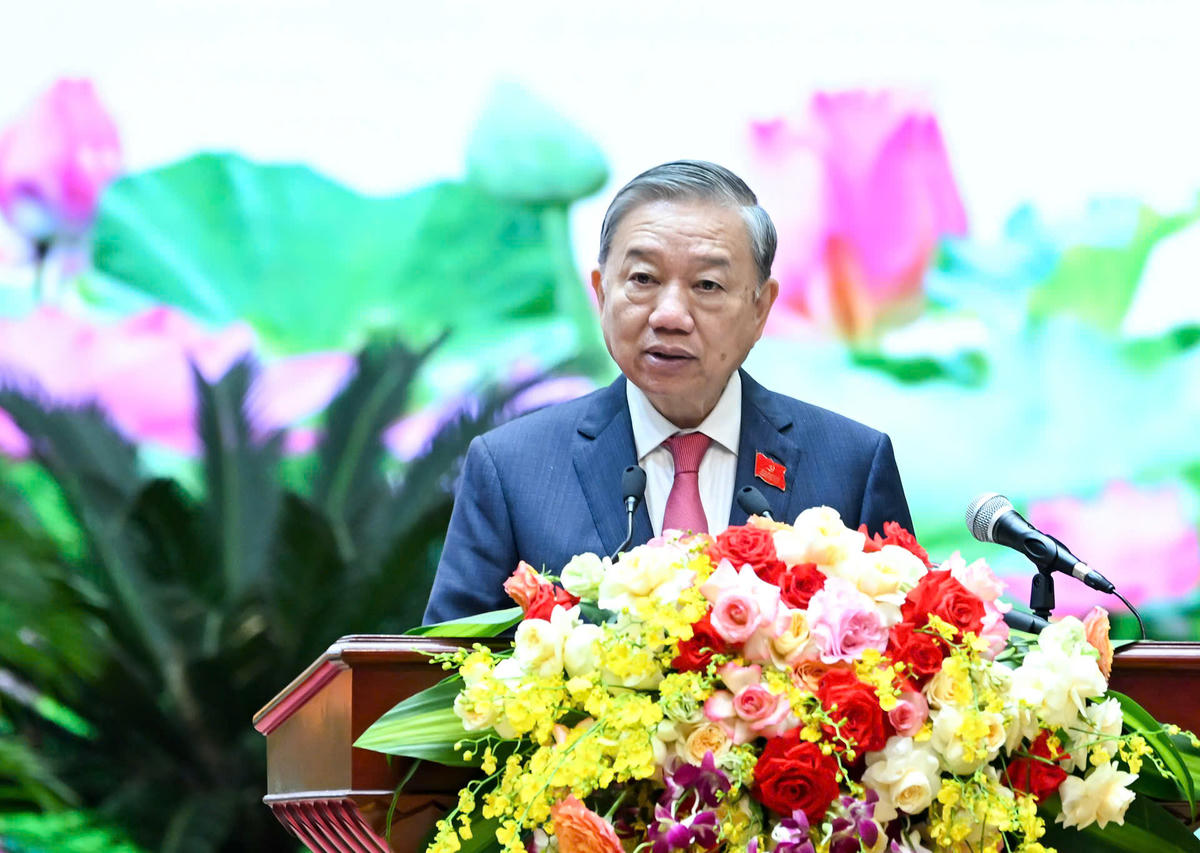 Tổng Bí thư Tô Lâm phát biểu chỉ đạo Đại hội. Ảnh: Duy Linh.