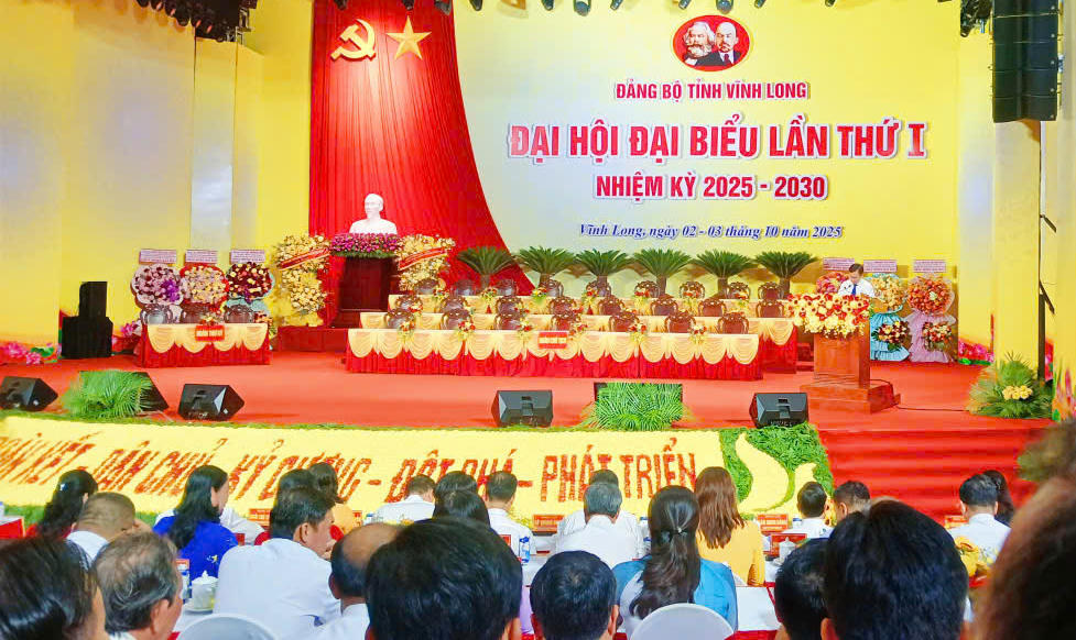 Quang cảnh Đại hội Đại biểu Đảng bộ lần I, nhiệm kỳ 2025 – 2030. Ảnh Trung Kiên.  