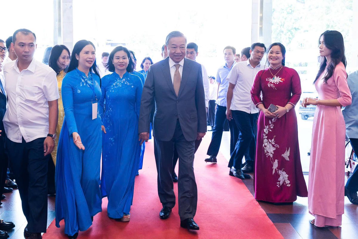 Tổng Bí thư Tô Lâm tham dự Lễ kỷ niệm. Ảnh: Quang Vinh