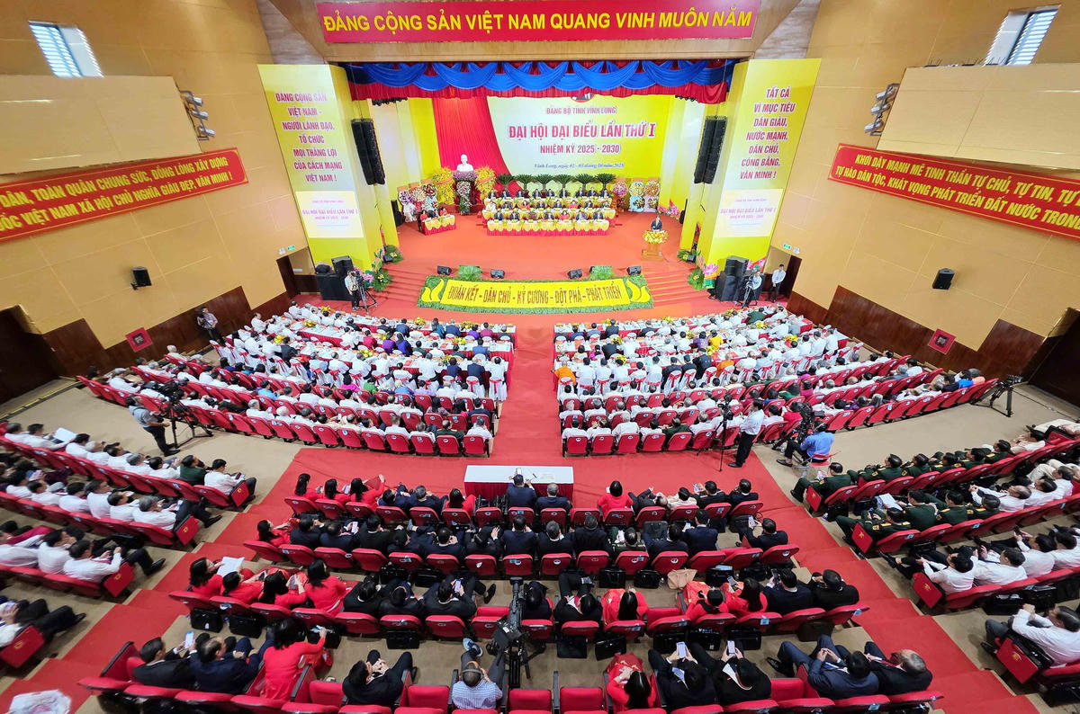 Đại hội đại biểu Đảng bộ tỉnh Vĩnh Long lần thứ I, Bí thư Tỉnh ủy Vĩnh Long nhiệm kỳ 2020-2025. Ảnh Trung Kiên.