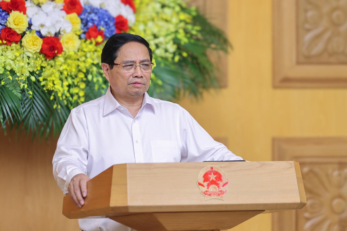 Thủ tướng Phạm Minh Chính phát biểu tại cuộc họp. Ảnh: Nhật Bắc.