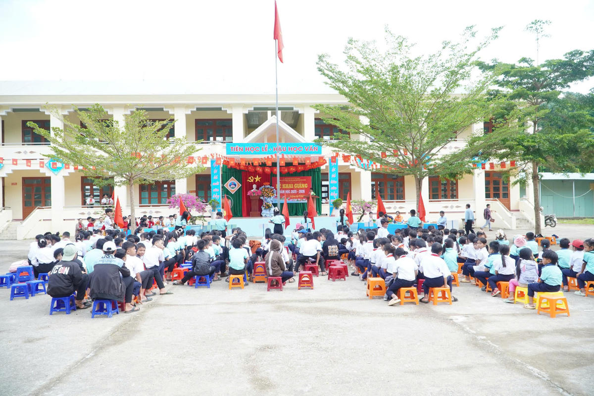 Một góc ngôi trường miền núi xã Tây Giang, TP Đà Nẵng. Ảnh: CV.