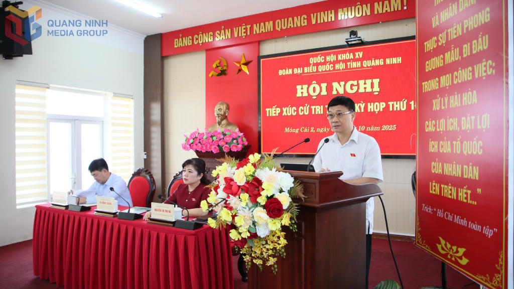 Phó Chủ tịch Quốc hội thông tin nhanh đến cử tri dự kiến nội dung, chương trình Kỳ họp thứ 10, Quốc hội khóa XV. Ảnh: QMG