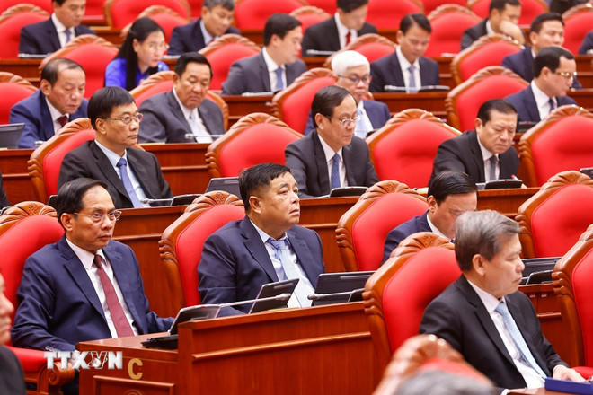 Các đại biểu dự Hội nghị lần thứ mười ba, Ban Chấp hành Trung ương Đảng khóa XIII. (Ảnh: Doãn Tấn/TTXVN)