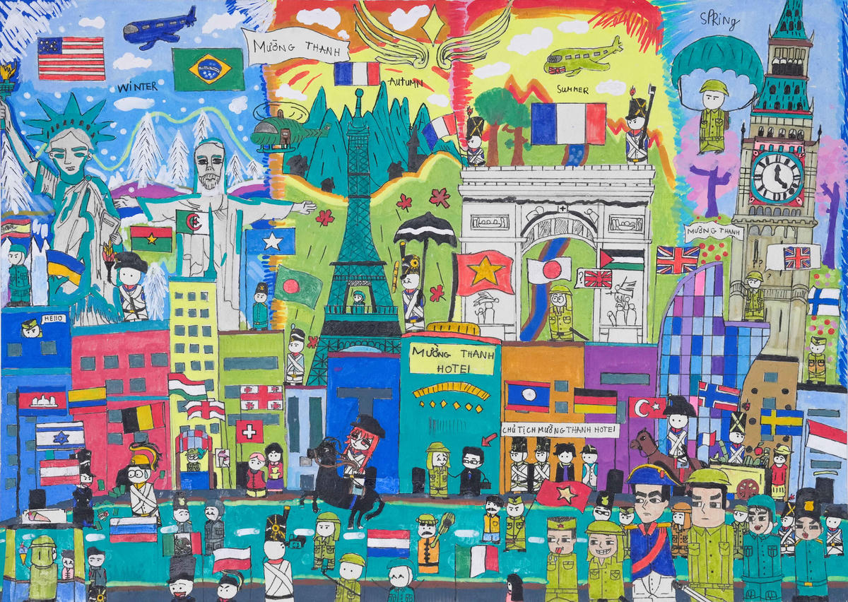 Giải nhất mùa 3 cuộc thi vẽ tranh Du lịch cùng Mường Thanh.