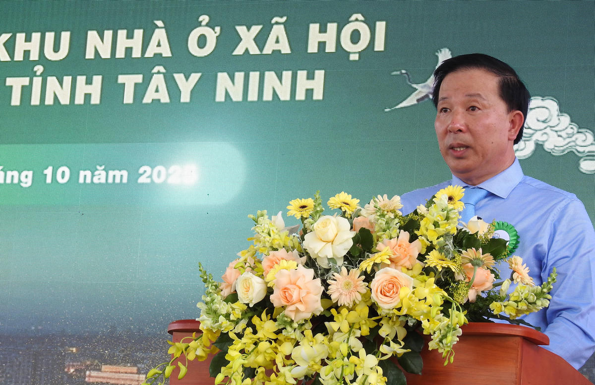 Ông Nguyễn Văn Út, Chủ tịch UBND tỉnh Tây Ninh phát biểu tại buổi lễ. Ảnh Đ.Xá.