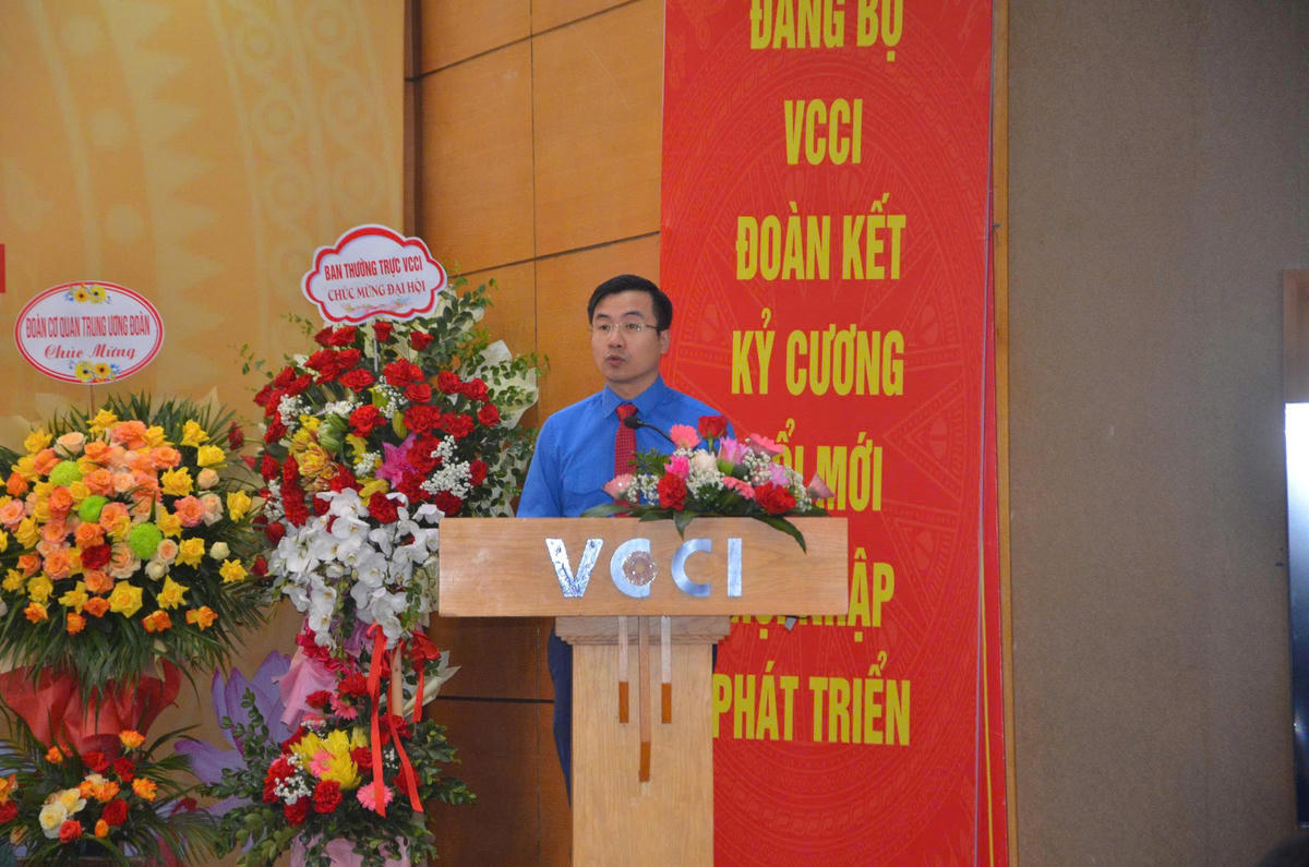 Bí thư Đoàn MTTQ, các đoàn thể Trung ương&nbsp;Nguyễn Nhất Linh phát biểu chỉ đạo tại Đại hội.