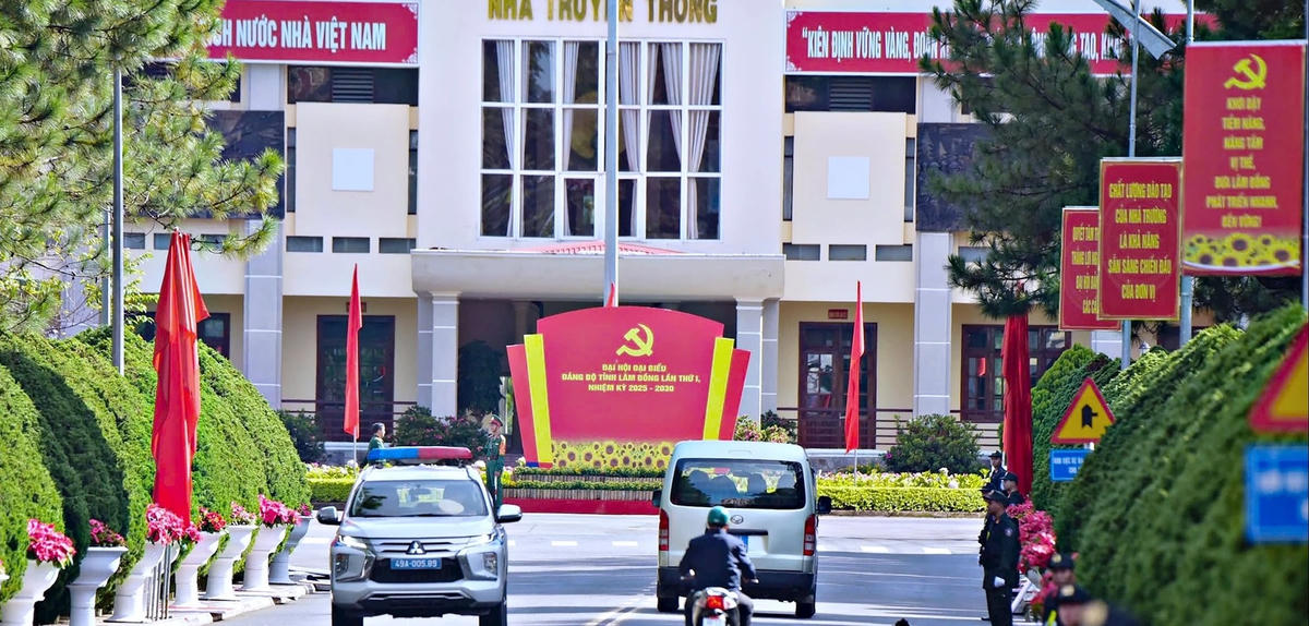 Khu vực tổ chức Đại hội khang trang, bảo đảm các yếu tố an ninh, an toàn. (ảnh H.L)