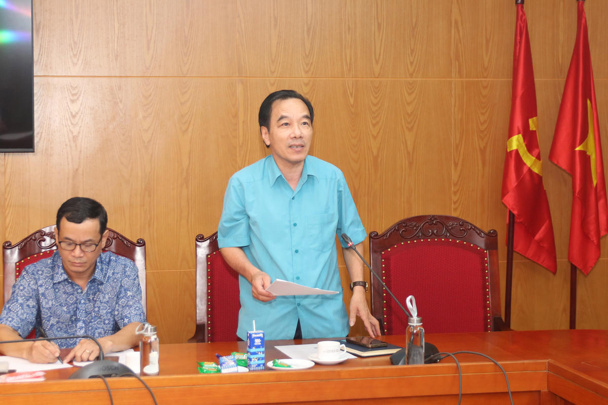 Ông Ngô Sách Thực, nguyên Phó Chủ tịch UBTƯ MTTQ Việt Nam&nbsp;phát biểu tại Hội nghị. Ảnh: Tiến Đạt.