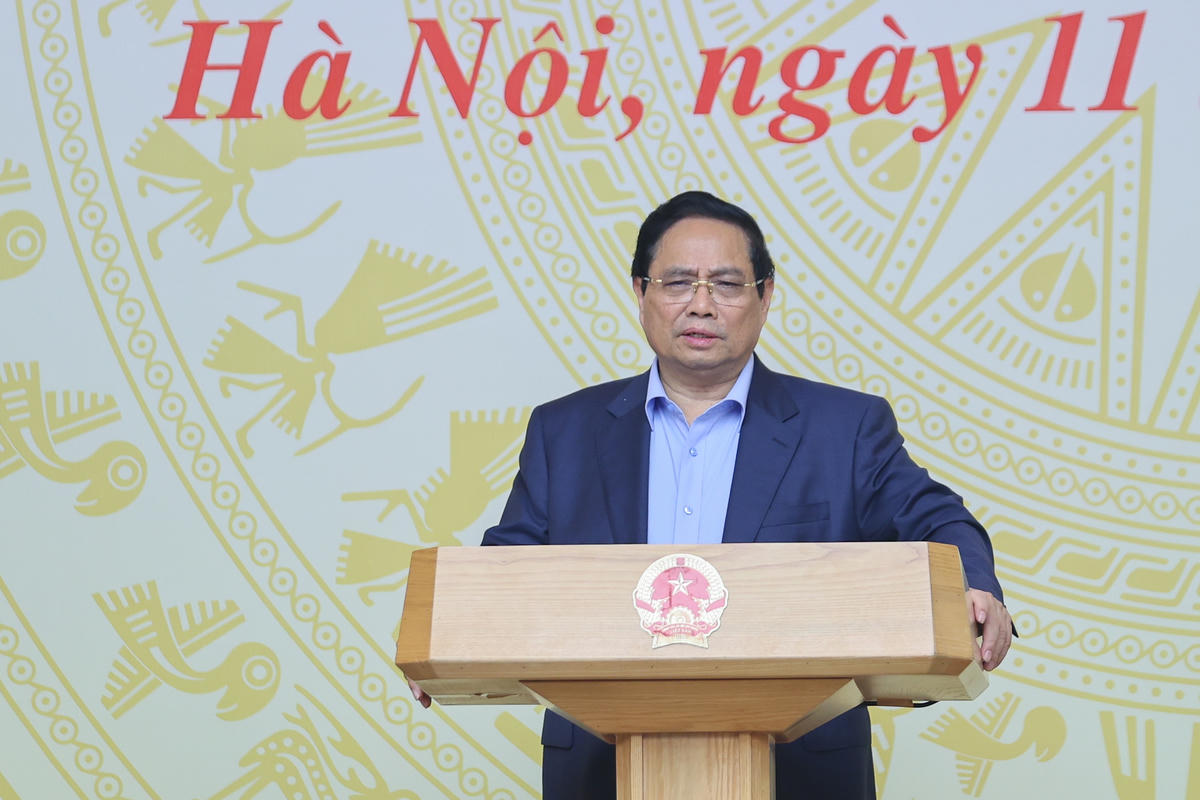 Thủ tướng Phạm Minh Chính phát biểu tại phiên họp. Ảnh: Nhật Bắc.
