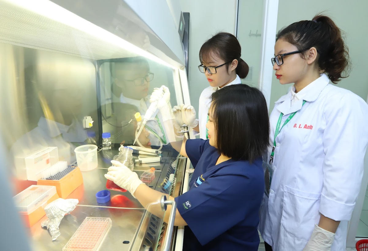 Sinh viên miệt mài nghiên cứu khoa học. Ảnh: Quang Vinh&nbsp;