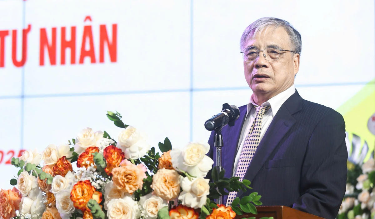 PGS.TS. Trần Đình Thiên phát biểu tại Hội thảo. Ảnh: Quang Vinh