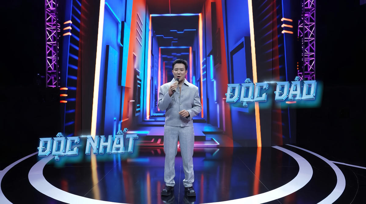 Chương trình truyền hình “A.I là ai?” do Trấn Thành cầm trịch. Ảnh: NSX.