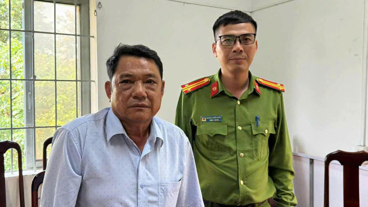 Đối tượng tại cơ quan điều tra. Ảnh: CA.