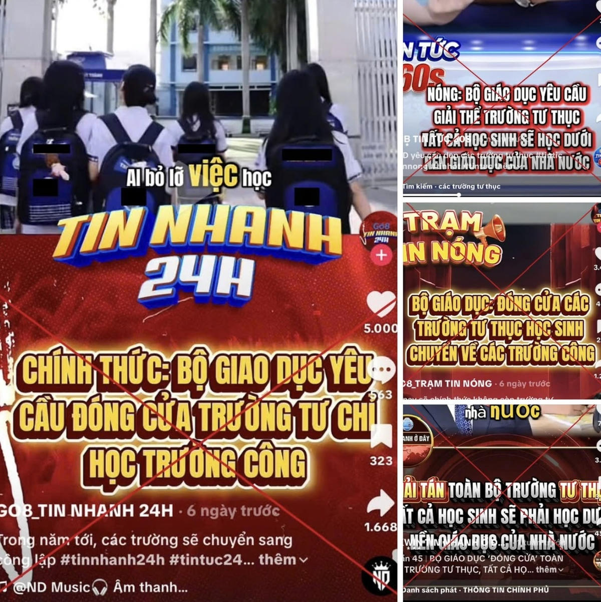 Bộ GDĐT khẳng định đây là những thông tin sai sự thật, bịa đặt