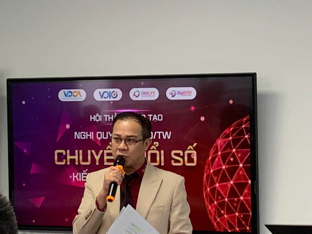 Ông Nguyễn Hữu Thái Hòa, Tổng giám đốc Công ty Digilife phát biểu.