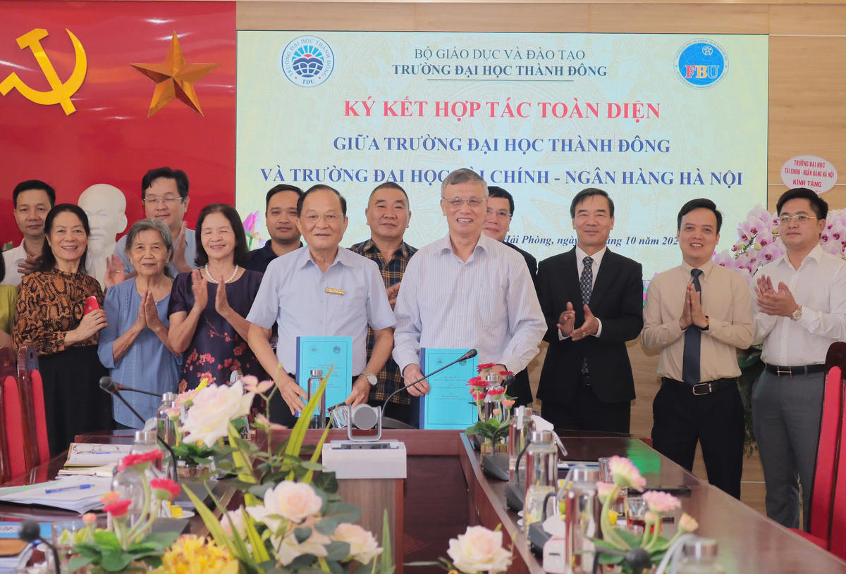 Lễ ký kết mở ra giai đoạn hợp tác toàn diện giữa hai trường ĐH (ảnh NTCC)&nbsp;