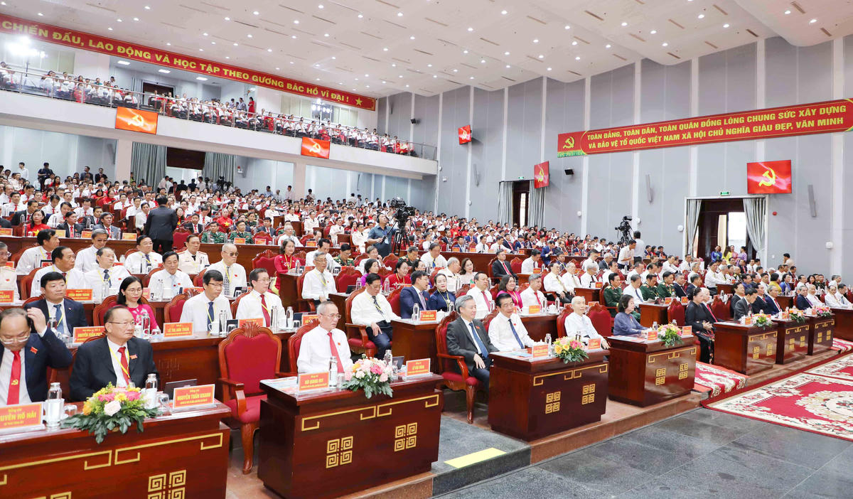 Các đại biểu tham dự Đại hội Đại biểu Đảng bộ tỉnh Cà Mau. Ảnh BTC.&nbsp;