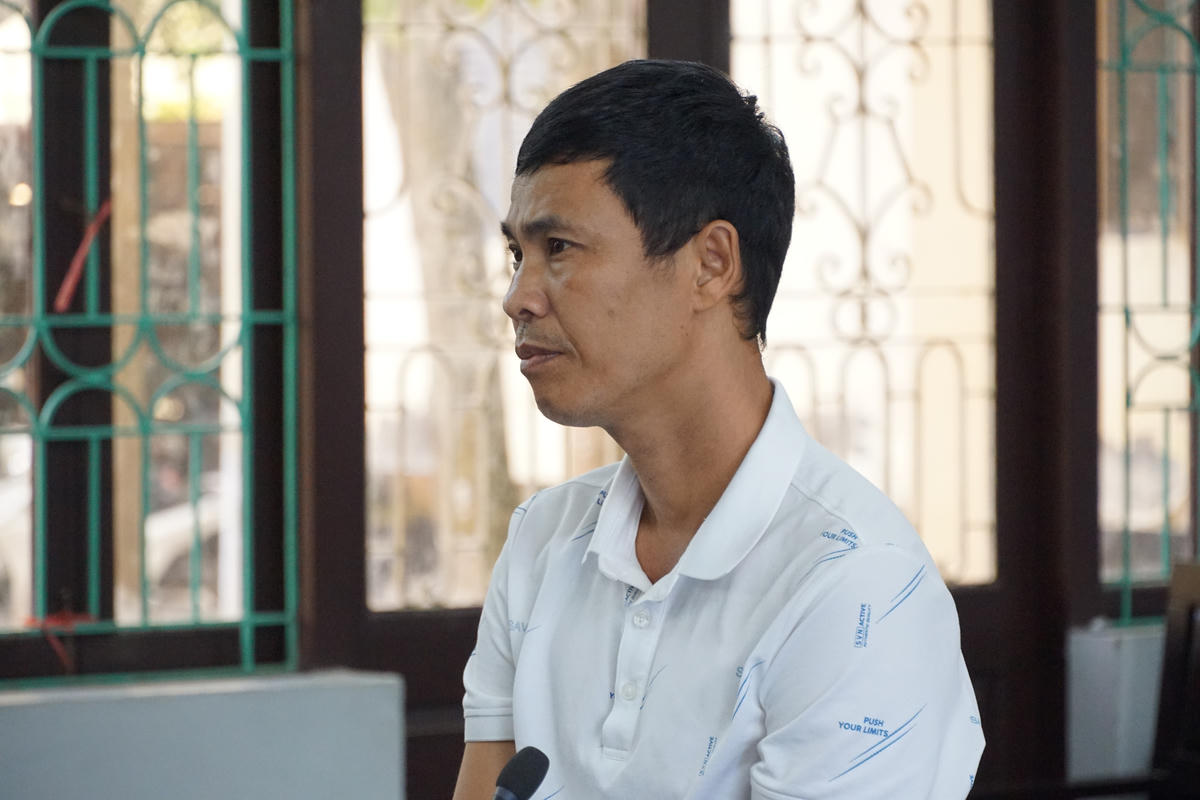 Bị cáo Thái Khắc Thành tại phiên xử phúc thẩm. Ảnh Nguyễn Hòa.