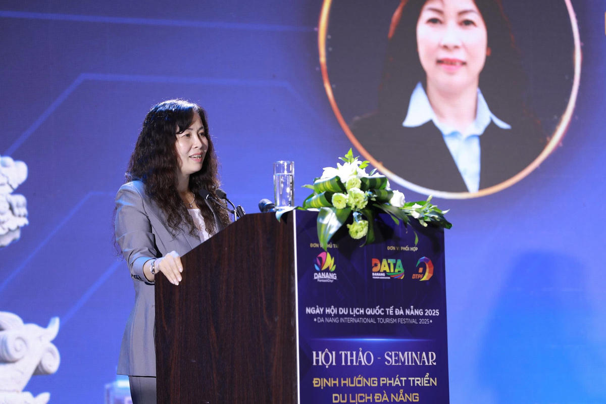 Bà Trương Thị Hồng Hạnh, Giám đốc Sở Văn hóa, Thể thao và Du lịch TP Đà Nẵng cho biết, TP Đà Nẵng mới mở rộng không gian hơn 10 lần cùng nguồn tài nguyên đa dạng, đặc sắc, dự báo mang lại những cơ hội to lớn cho ngành du lịch. Ảnh: Nguyễn Tu·